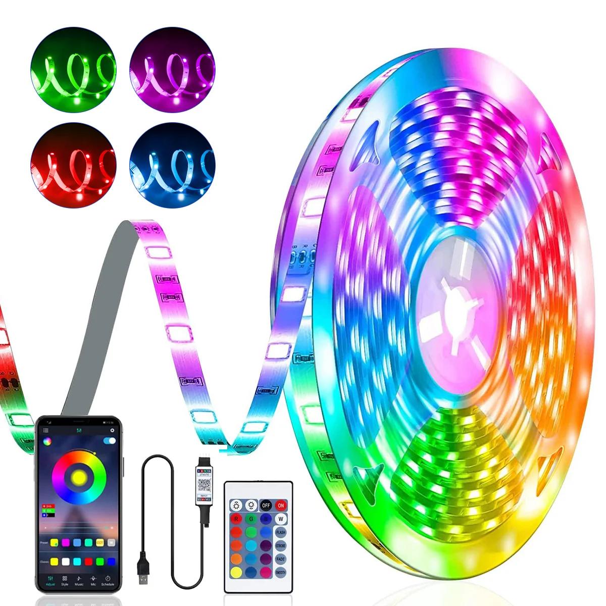 USB RGB LED Ʈ TV Ʈ, 1m-30m, 5V  ȭ   ,  Ȩ Ƽ ħ  LED 